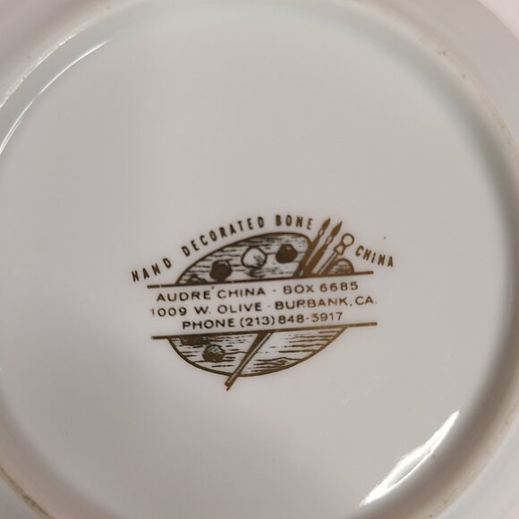 Audre China Mini Plate Trinket Dish with Flowers and Cute Saying - Picture 3 of 3